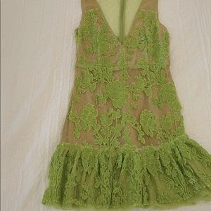 NBD Green Sequin Lace Dress
